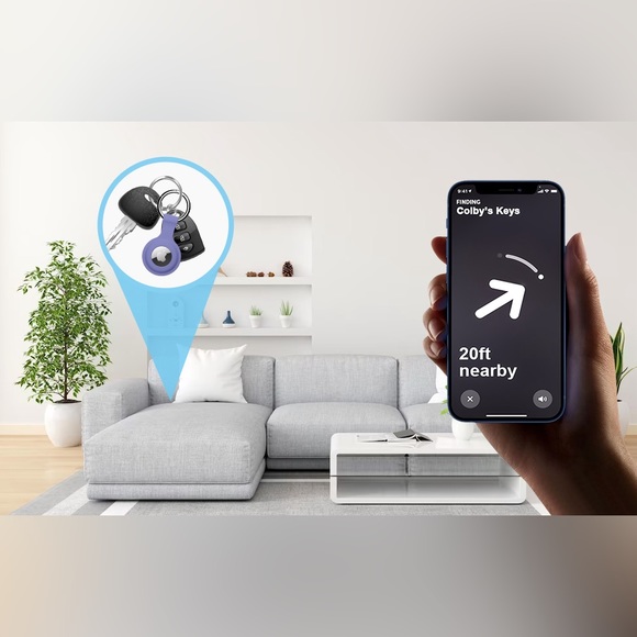 Silicone Airtag Protective Holder Keychain Cases Compatible with Apple Airtag - Picture 10 of 11